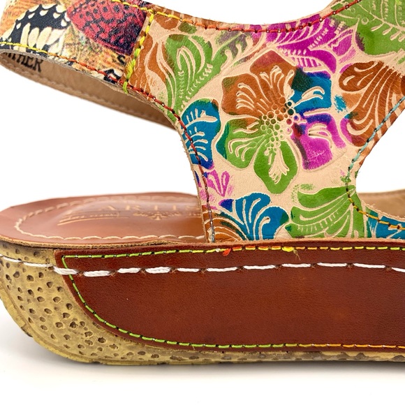 Spring Step L'Artiste Hand-Painted Multicoloured Symphony Sandal, 41 - Picture 11 of 16